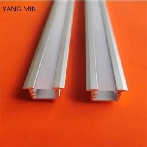 YANGMIN Free Shipping 2m/pcs Top Sales PC Opal Diffuser Silver Aluminum Channel 18*8mm LED Profile For LED Strip