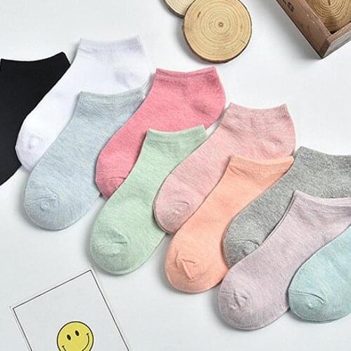 10 Pairs/set Socks Cotton Woman Casual Wide Stripes Socks Lady Fashion Boat Socks Girls Low Hosiery Summer Short Ankle Socks