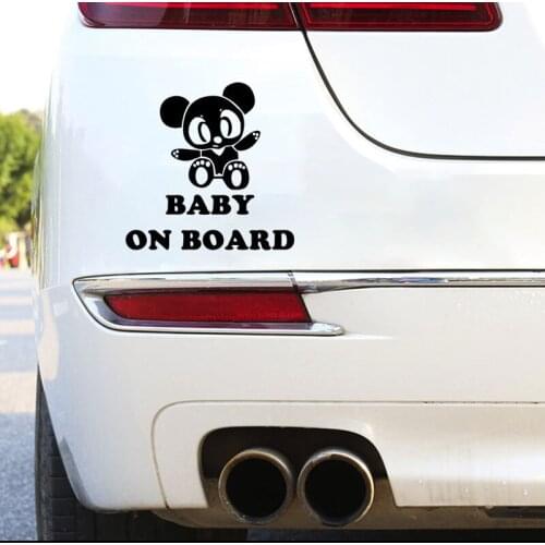 15.9X15.9CM BABY ON BOARD JDM PANDA Car Sticker Personality Whole Decoration Vinyl Decals N1583