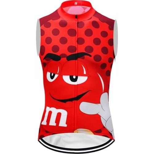 2021 Red Team Sleeveless Cycling Jersey Bike Clothe Top Jersey Ropa Ciclismo Mens Summer Quick-dry Bicycling Maillot Culotte