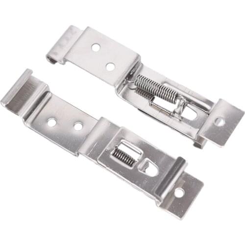 2X European Car License Number Plate Frame Holder Trailer Clips Spring Stainless Steel Bracket