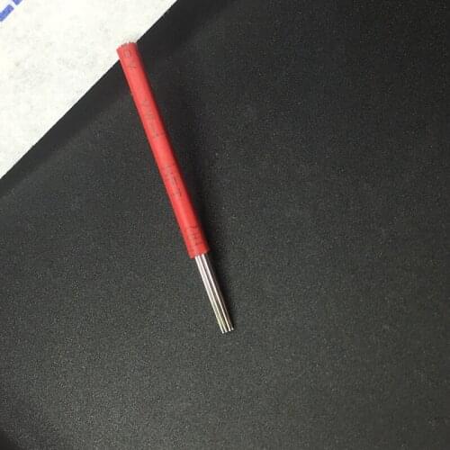 500pcs Eyeborw Semi Permanent Makeup Blade Shading 3R,5R, 7R,9R,11R,17R,19R,21R Red Round Fog Eyebrow Make Up Tattoo Needle