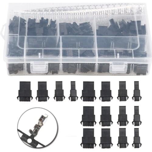 560pcs/box Black Male Female Dupont Jumper Pin Header Housing Connector 2.54mm 2/3/4/5 Pin Wire To Board Connectors Wire Cable