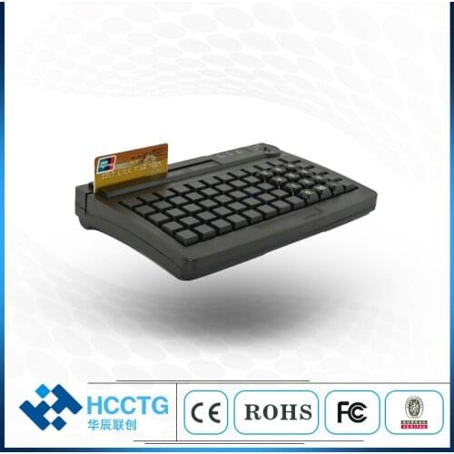 60 Keys USB Membrane Portable Programmable POS Keyboard with MSR KB60M