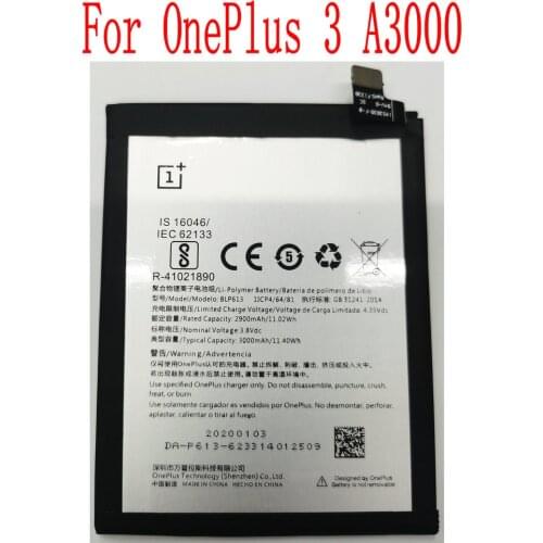 100% Brand new High Quality 2900mAh/ 3000mAh BLP613 Battery For OnePlus 3 A3000 Mobile Phone