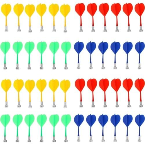 5pcs/Lot 6.7g 8cm Bullseye Target Game Plastic Dart Wing Magnetic Darts for Two-Sided Magnetic Board Green Blue Red Yellow Color