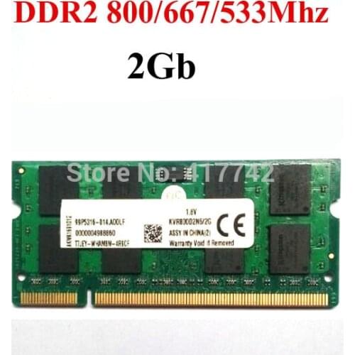 Laptop ddr2 memoria RAM 2gb sodimm 2Gb RAM DDR2 800Mhz 667Mhz 533 Mhz / ddr 2 2G single -- lifetime warranty -- good quality