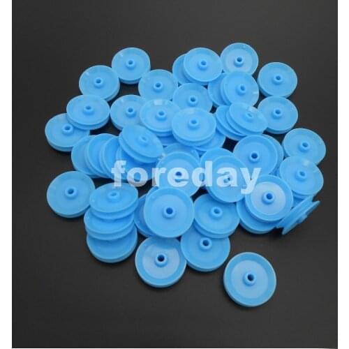 DIY 1000PCS Pulley Plastic Gears toy wheels concave Aperture 3.9mm BLUE Pulley NEW 2016 *FD255X1000