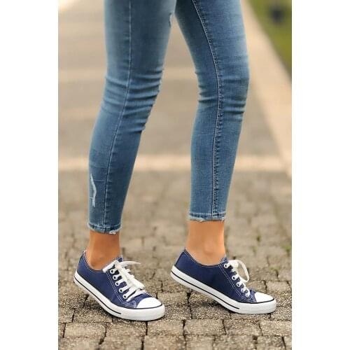 Jeans Women Sneakers Blue Stylish Combinations Fashion Style Casual Sneakers Comfortable