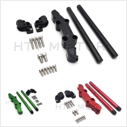 Clip-On Adapter Plate & Handlebars Set For Kawasaki Ninja 650R/ER6F 2006-2016 Black aftermarket free shipping motorcycle parts