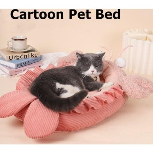 Pet Cat Dog Bed Cute Lobster Cartoon Soft Warm cat Nest Multiple Sizes Comfort Washable cushion Mat houses Bedding pet Supplie