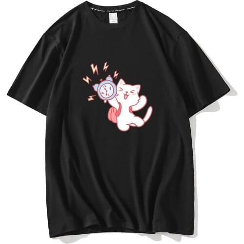 Ulzzang Cute Cat Love Casual T Shirts Kawaii Print Harajuku Student Summer Fashion Women T Shirt Loose Short Sleeve Clothes