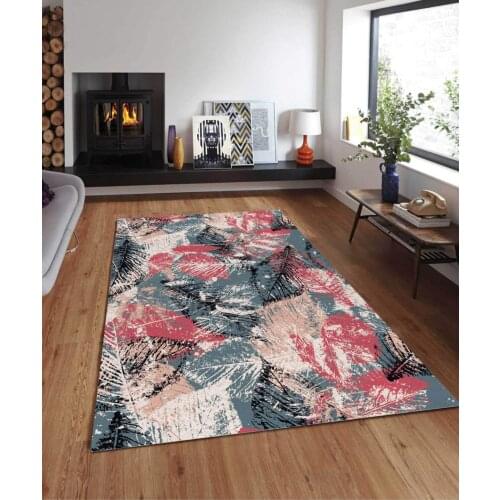 Digital Printed Non-Slip Floor Floral Pattern Washable Living Room Carpet