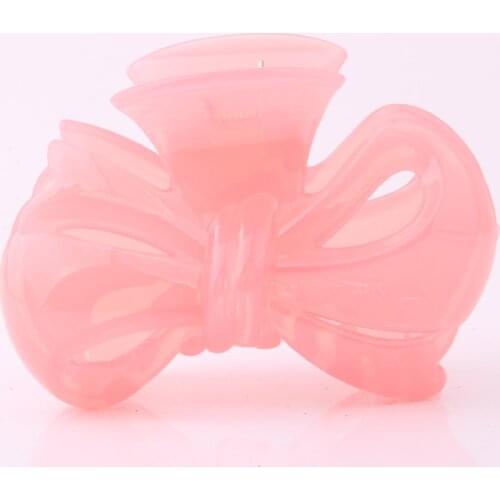 New Arrival Fashion Girls Hair Accessories Clear Jelly Color Bowknot Hair Claw Clips Butterfly Crab For Hair Strong Bit Force