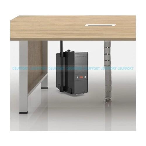 360 degree Universal PC Case Holder Under Desk CPU Stand Hanging Adjustable Computer Mainframe Host Box Stand Bracket Rack W831