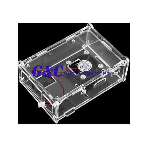 Raspberry Pi 3 diy acrylic Case + Cooling Fan for Raspberry Pi 2 Model