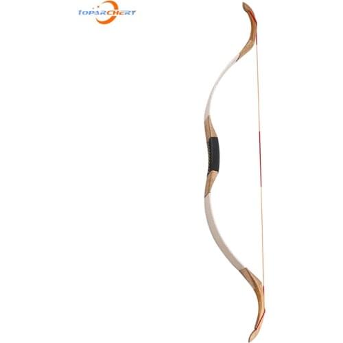 Recurve Bow Adult Wooden Traditional Bow for Right-handed Archery Bow Target Shooting Practice Bow 25-50lbs