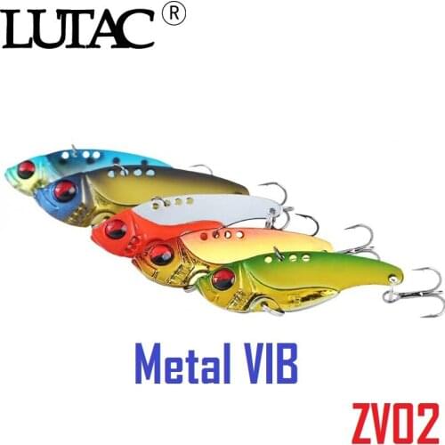 LUTAC VIB Fishing lureHard Baits Metal Lures 3D fish eyes Sinking Lead Jigs Salt Water Artificial Fishing Tackle