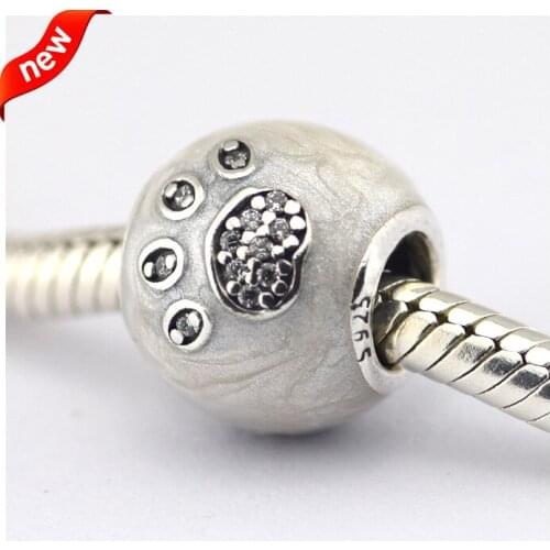 CKK Silver 925 Jewelry I Love Pets Silver Charms Beads Fits Original Bracelets DIY Sterling Jewelry