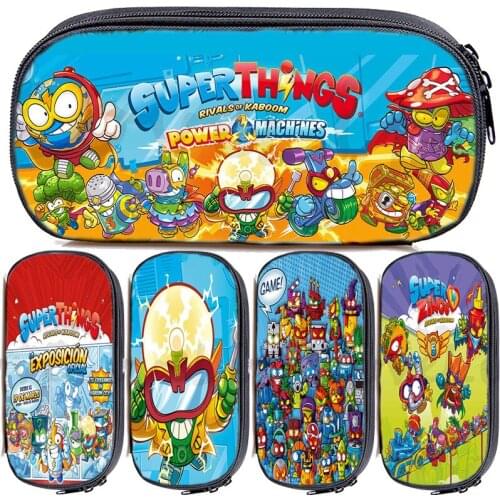 Super Zings Pen Bag Kids Boys Pencil Case Children Pencil Holder Student Super Things Pencil Bag Teens Girl Stationery Bag