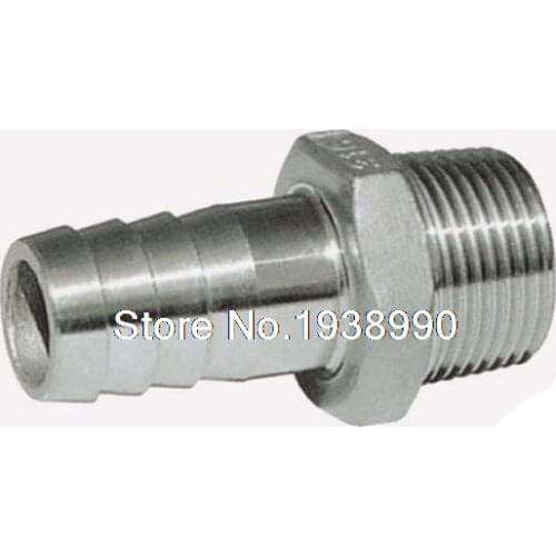 1/4"x 6mm Stainless steel 304 Male BSP thread Pipe fitting barb Hose Tail Connector