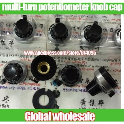 1pcs multi-turn potentiometer knob cap for 3590S 3500S multi-turn wirewound potentiometer / hole 6.4MM / D22MM H24MM