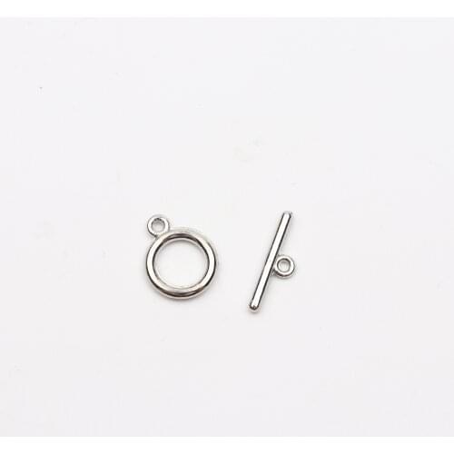 10Sets Antique Silver Round Plus A Small Circle Clasps Connectors For Necklace Bracelets Chains Charms Jewelry Making Customize