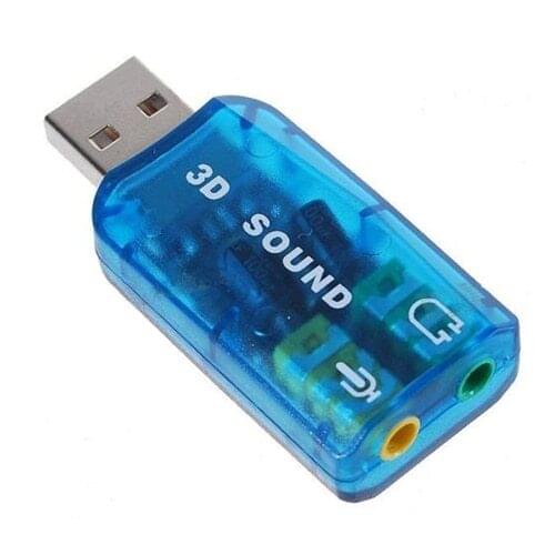 10pcs/lot New USB 2.0 Interface 5.1 Stereo Audio Sound Card Adaptor for PC Drop Shipping