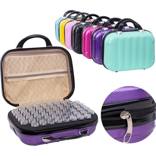 132 Bottles Square Diamond Painting Tools Container Storage Bag Carry Case Daimond Painting Bag Zipper Accessories Double Layer