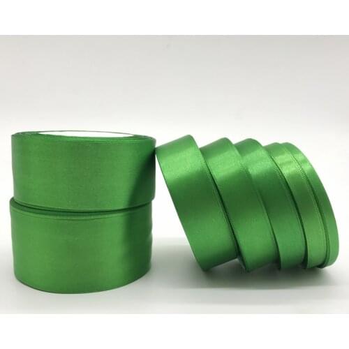 25yards/Roll (6mm-50mm) Green Silk Satin Ribbon Polyester Ribbon Bow Craft Decor Wedding Christmas Party Decoration