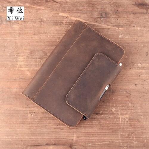 A6 Notebook Retro Cowhide 6 Hole Binder Folder Diary Creative Nostalgia Travel Notes