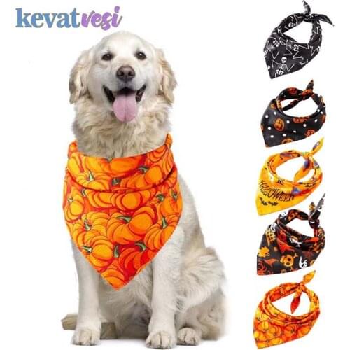 Dog Bandanas Pet Scarf Adjustable Pet Collar Saliva Towel for Small Medium Large Dogs Cats Halloween Christmas Dog Accessories