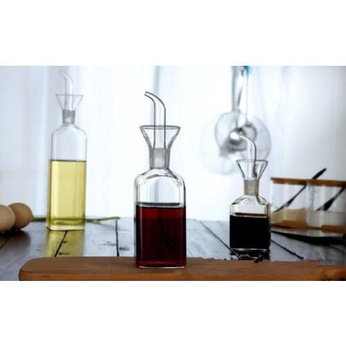 1PC high temperature resistant glass spice bottle oil bottle vinegar bottle soy sauce vinegar cruet kitchen OK 0361