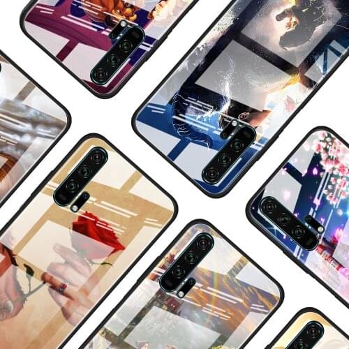 Beauty and the beast for Honor 30 20 10 9X Pro Plus Lite 8X Huawei Y8P Y6P Y5P Y9 Y7 Y6 2019 Tempered Glass Phone Case