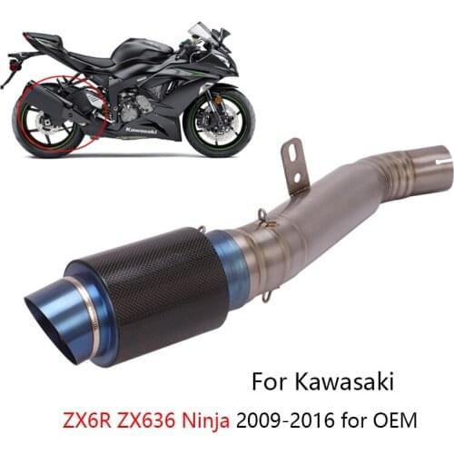 Slip-on Muffler for Kawasaki Ninja ZX6R ZX636 2009-2016 Motorcycle Exhaust Pipe Titanium Alloy Escape with DB Killer Catalyst
