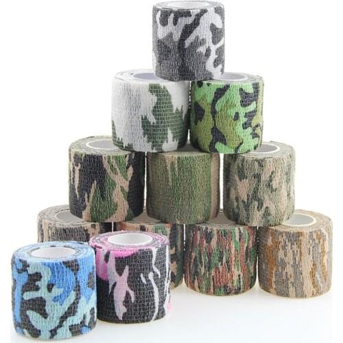 Cotton Camouflage Kinesiology Tape Waterproof Sport Self Adhesive Tape Elastic Bandage For Wrist Ankle Knee Elbow kinesiologico