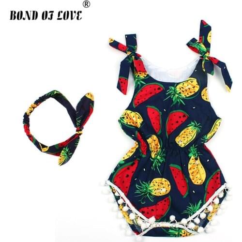 Infant Jumpsuit Cotton Baby Girl Romper 4 Color Sleeveless Jumpsuit 2019 New Born Baby Clothes Baby Romper Headband Set