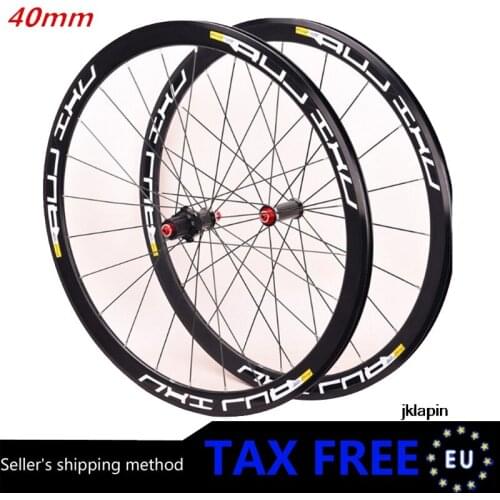Road Bike Wheelset 700C Sealed Bearing 40mm Rim Ultralight 120 Sound 8/9/10/11speed Bicycle Wheels Front 20 Rear 24 Hole Support