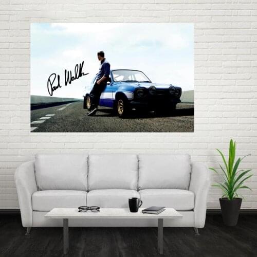 Nice New Paul Walker Poster Custom Canvas Poster Art Home Decoration Cloth Fabric Wall Poster Print Silk Fabric Print