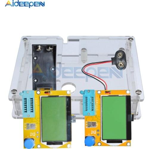 LCR-T4 Mega328 M328 Multimeter Transistor Tester ESR Meter Diode Triode Capacitance Tester MOS PNP NPN LCR with Acrylic Case