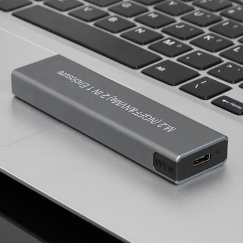 M.2 SSD Enclosure High Speed USB3.1 10Gbps M.2 NGFF SATA + NVME PCIE External Hard Drive Case Adaptador Переходник