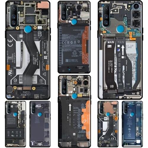 Motherboard Circuit Board For OPPO Realme 7 Pro 6 X7 X50 C11 C3 GT Case For OnePlus Nord 8T 7T 8 Pro Phone Cover
