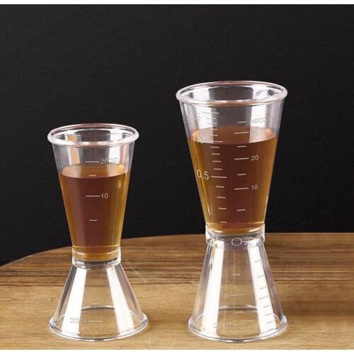 Resin ounce cup, double head measuring cup, wine measuring cup, milliliter meter with scale