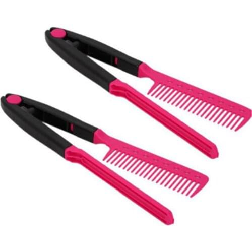 Fashion Hair Combs V Type Hair Straightener Comb DIY Salon Haircut Hairdressing Styling Tool Barber Anti-static Combs Brush