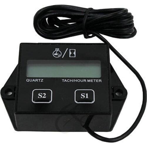 Motorcycle Digital Tach Hour Meter Tachometer Gauge For 2 Stroke & 4 stroke Gas Engines Motorcycle Accessories