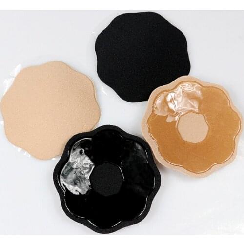 Flower Round Shape Nipple Covers 1 Pair Reusable Self Adhesive Breast Cover Pads Sexy Women Silicone Breast Nipple Covers