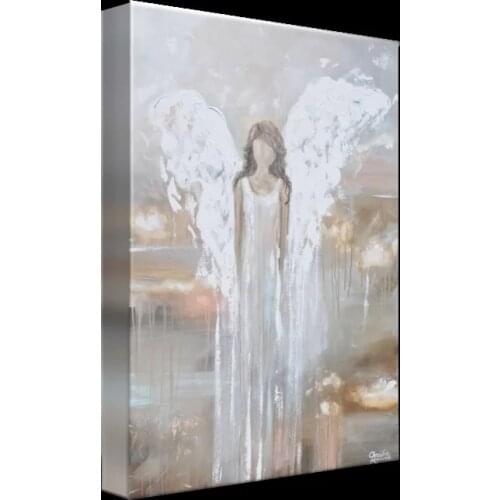 Wall Art Poster Modular Pictures HD Girl Printed Canvas Delicate White Dress Angel Painting Home Decoration Living Room No Frame