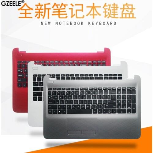 English NEW keyboard FOR HP HP 250 255 256 G5 G4 15-AC 15-AF Upper Case Palmrest Cover AP1EM000322 Touchpad