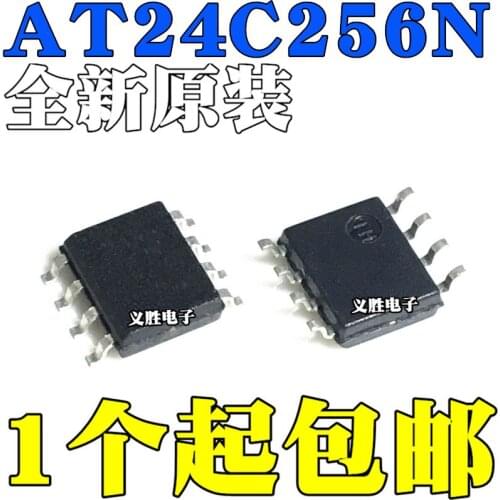 New and original AT24C256 AT24C256N 24C256N SOP8 Block memory IC chips, EEPROM serial port 256 KB