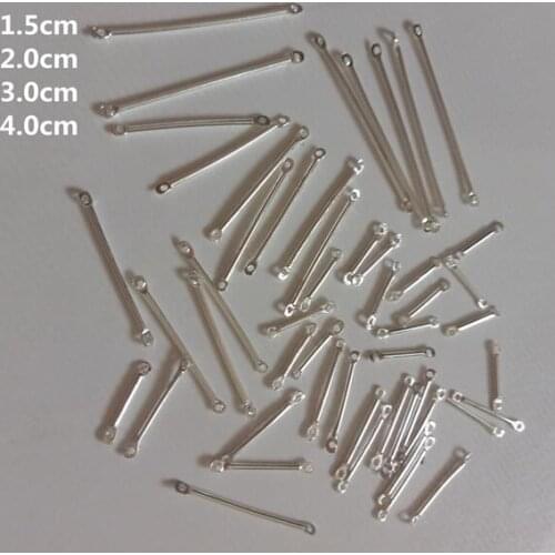 Wholesale 500pcs Double Hole 1.5/2.0/3.0/4.0cm Connectors Clasp Hooks Hanging Rod Handmade Earrings DIY Jewelry Accessories